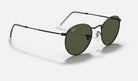 Ray Ban Round Metal Polarized Sunglasses Black G-15Green Round