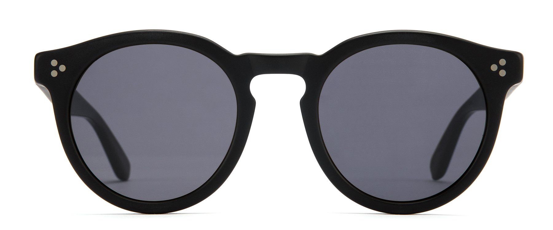 Otis High Noon Polarized Sunglasses Matte Black Grey Round