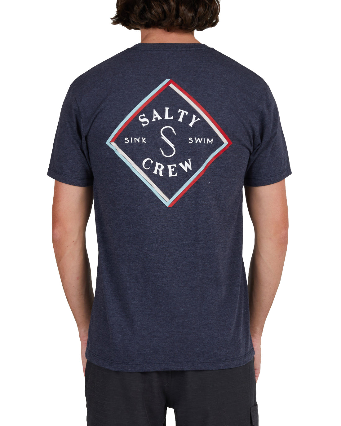 Salty Crew Optical Premium SS Tee NavyHeather L