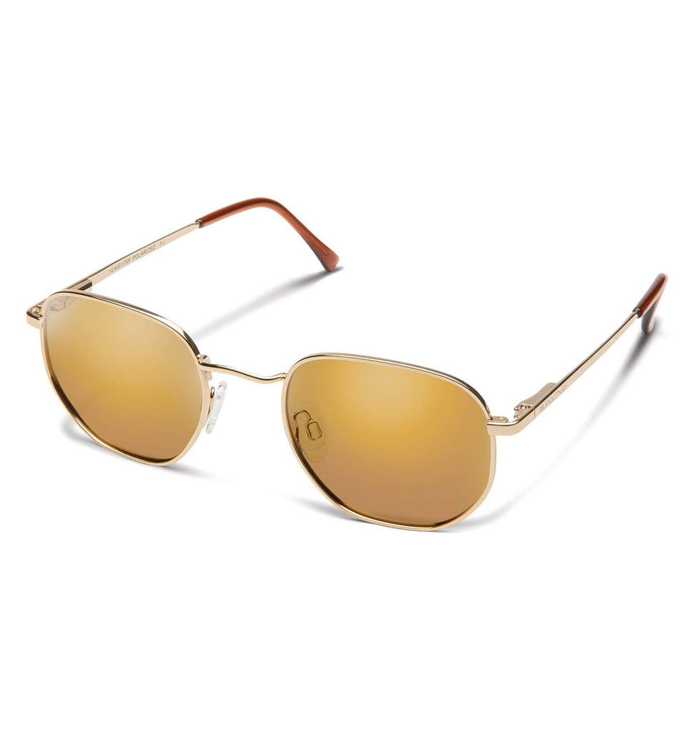 SunCloud Del Ray Polarized Sunglasses  Gold Sienna Mirror