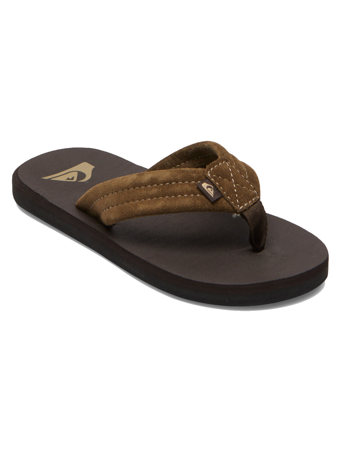 Quiksilver Carver Suede Core Youth Boys Sandal CVJ1-Brown1 1 Y