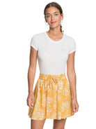 Roxy Said Too Much Floaty Mini Skirt YKM6-Yellow XS