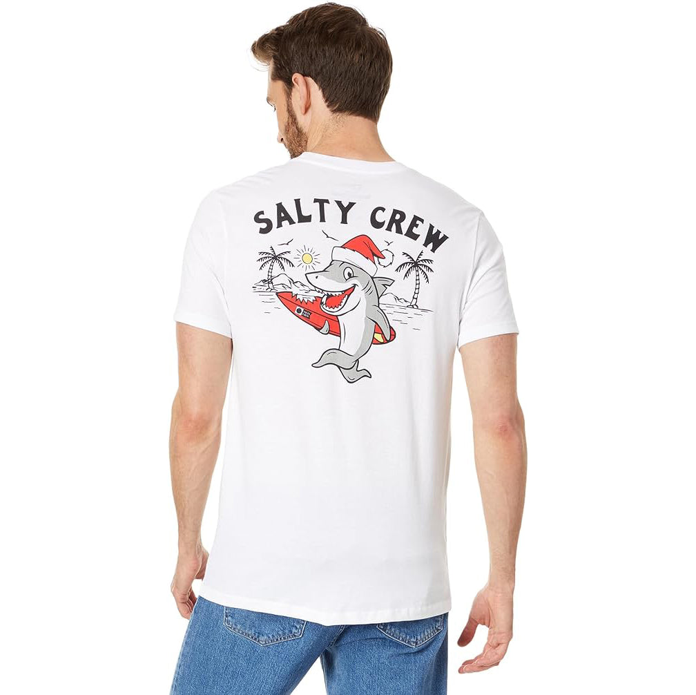 Salty Crew Santa Shark SS Tee  White XXL