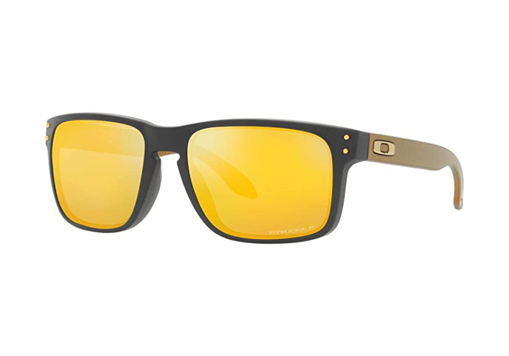 Oakley Holbrook Polarized Sunglasses MatteCarbon Prizm24K Square