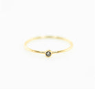 Silver Girl Single CZ Band Ring GoldVermeil/Clear 6