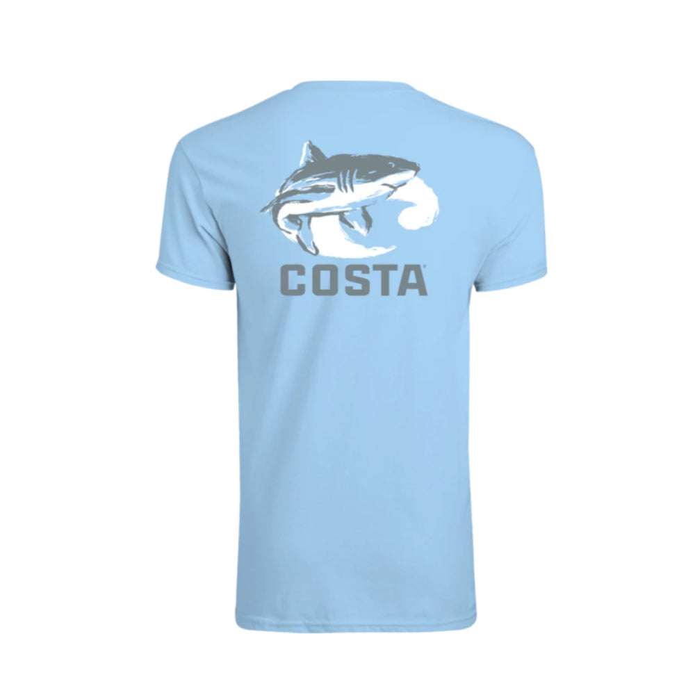 Costa Del Mar Ocearch Wave Shark Boys Shirt LightBlue S