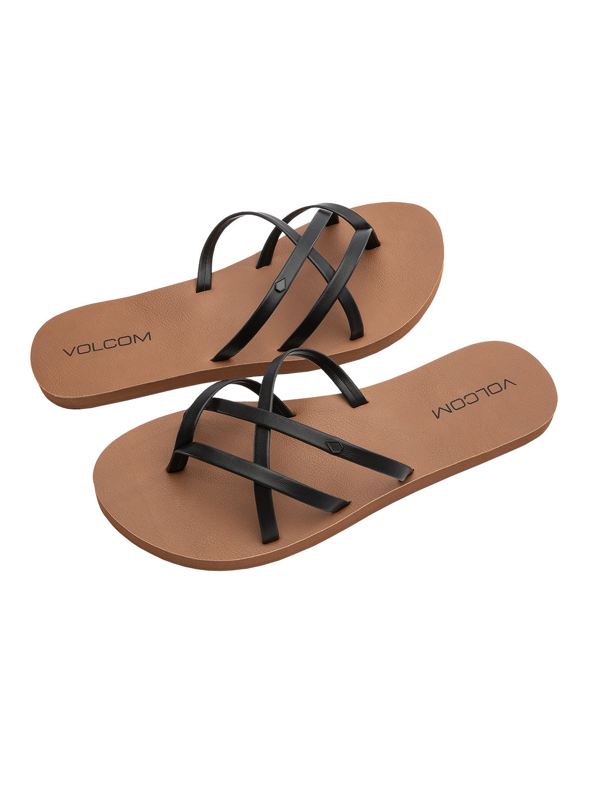 Volcom New School 2 Womens Sandal BLK23-Black 6