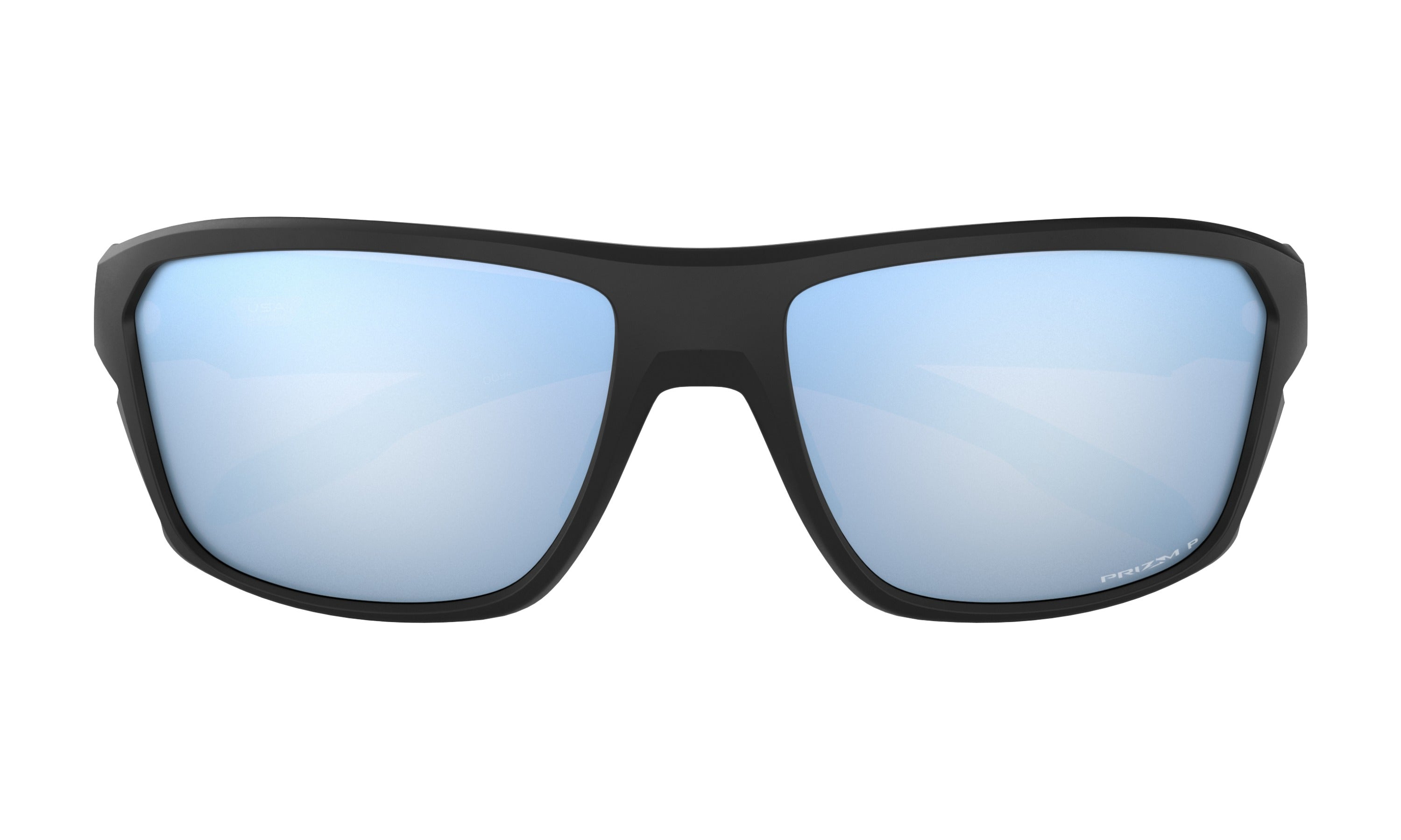 Oakley Split Shot Polarized Sunglasses Matte Black Prizm Deep Water Square