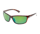 SunCloud Sentry Polarized Sunglasses  Tortoise GreenMirror Wrap