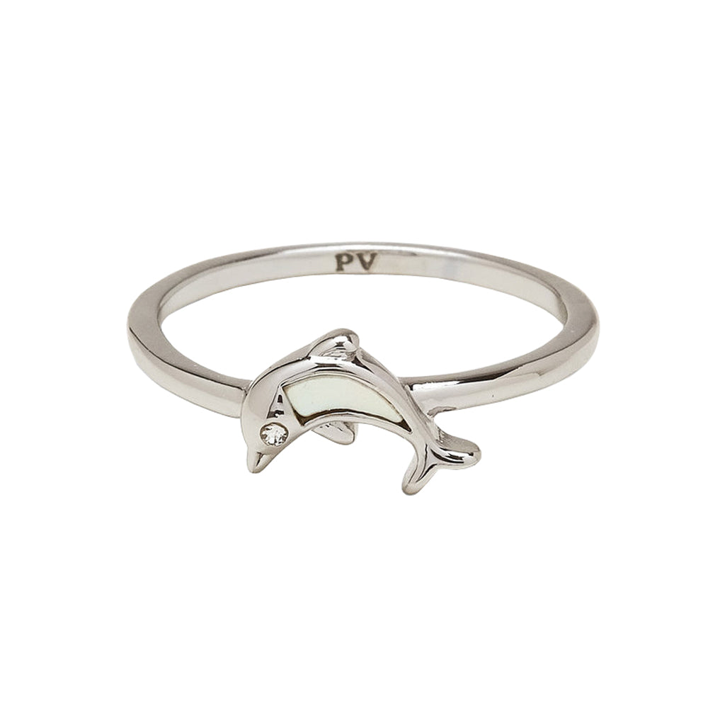 Pura Vida MOP Dolphin Ring SILV 7