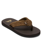 Quiksilver Carver Suede Core Youth Boys Sandal CVJ1-Brown1 12 C