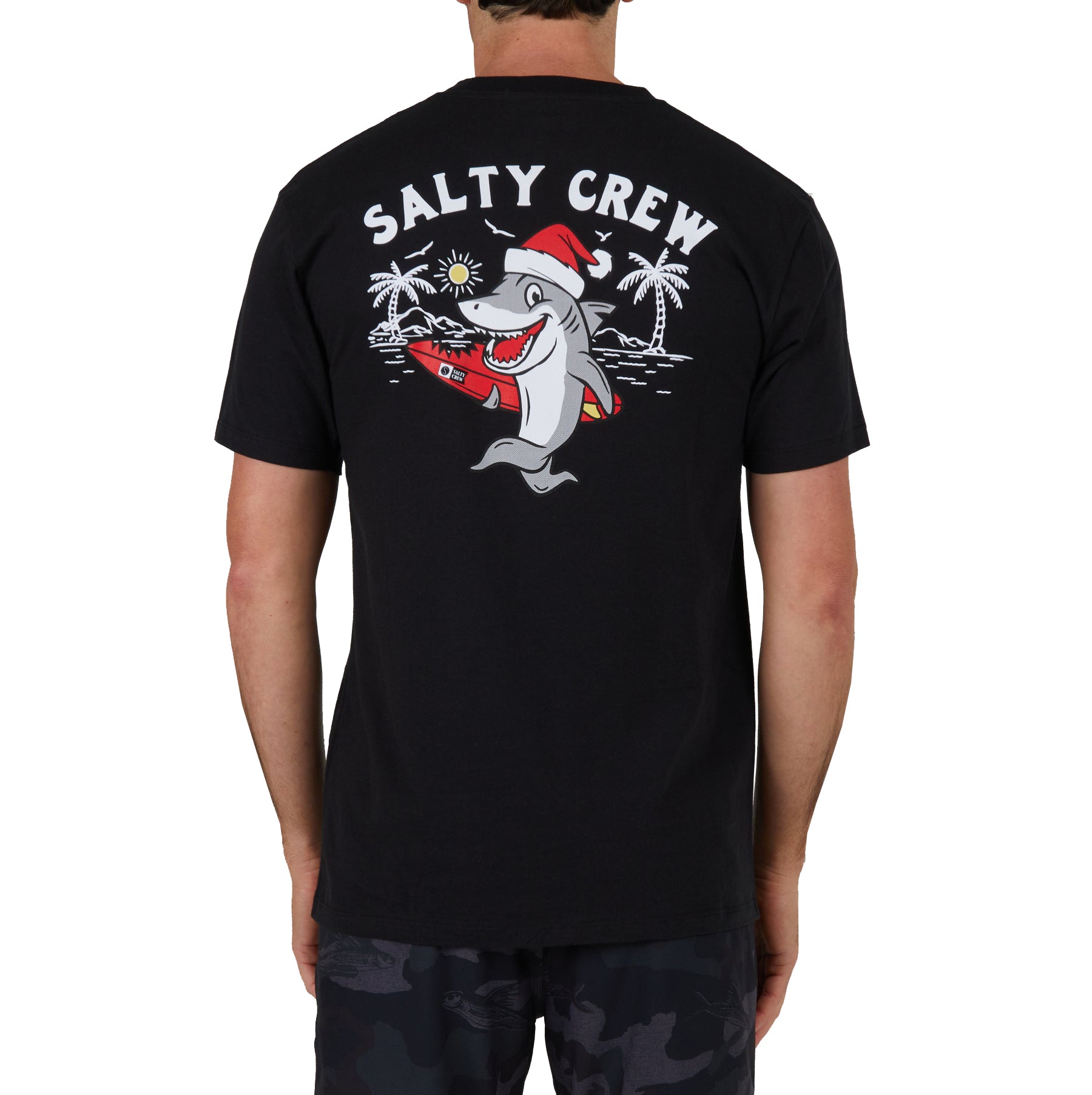 Salty Crew Santa Shark SS Tee  Black XXL