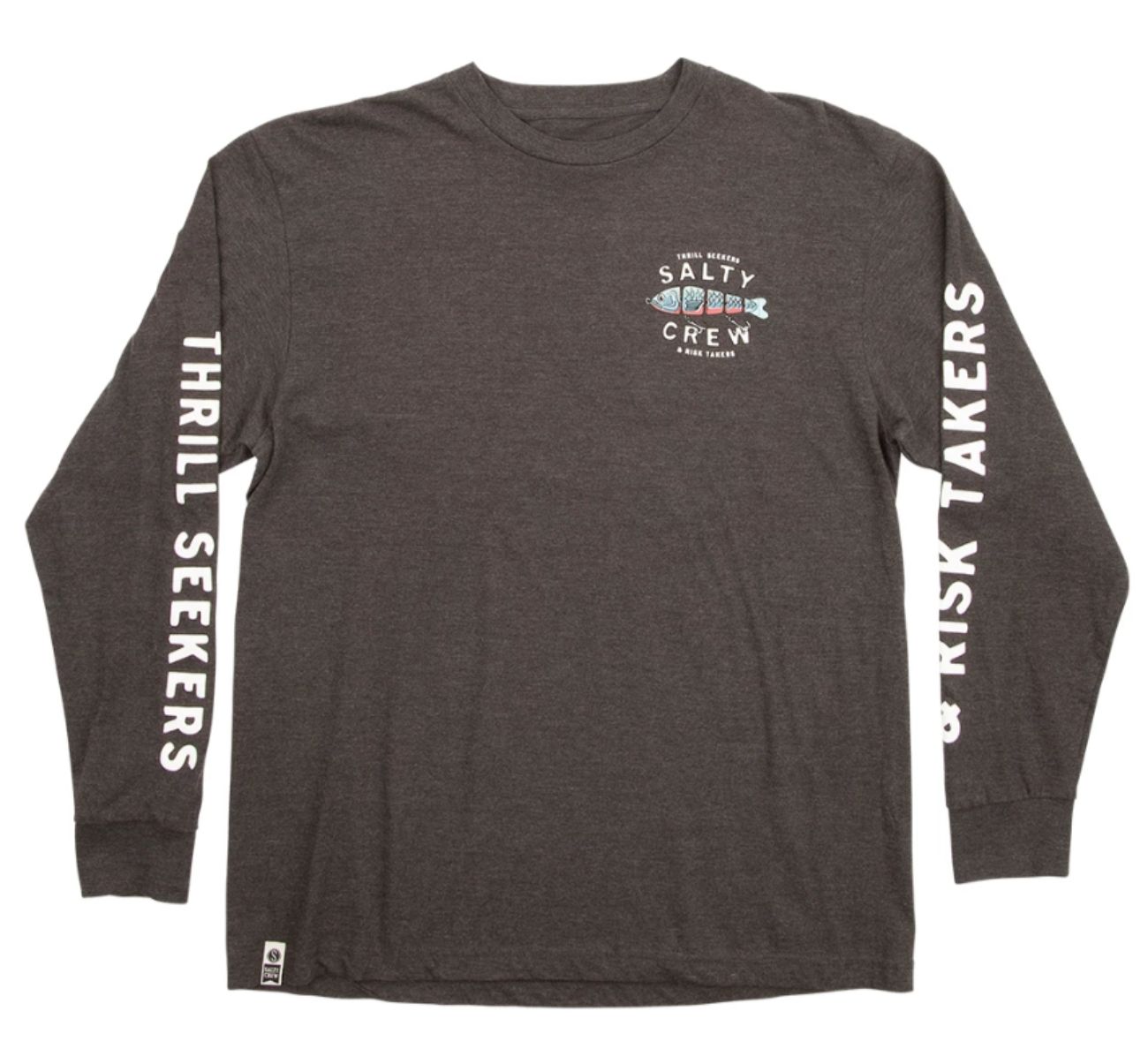 Salty Crew Paddle Tail LS Tee Charcoal Heather XL