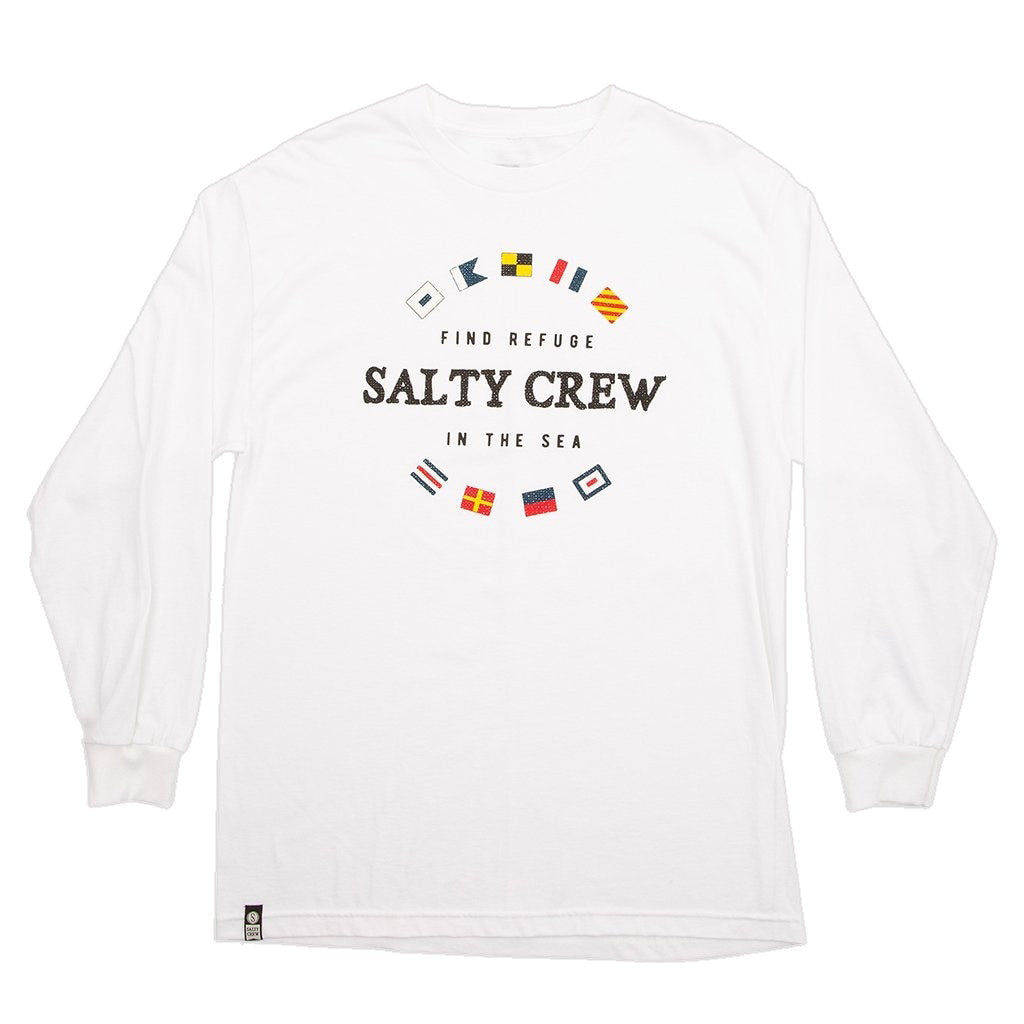 Salty Crew Maritime LS Tee White M