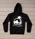 Island Water Sports Script Zip Up Hooded Sweatshirt Black-White L
