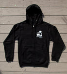 Island Water Sports Script Zip Up Hooded Sweatshirt Black-White S
