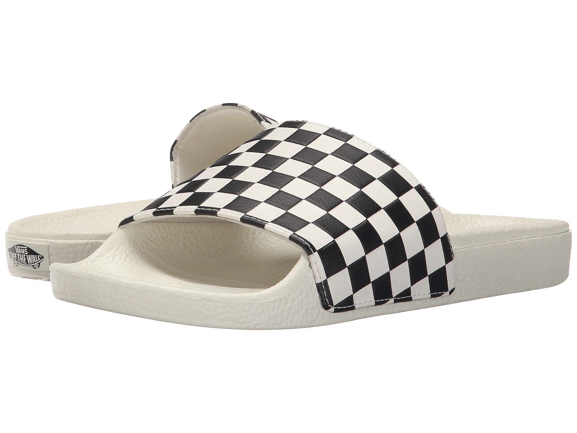 Vans Slide-Ons Womens Sandal Checkerboard White-Black 7
