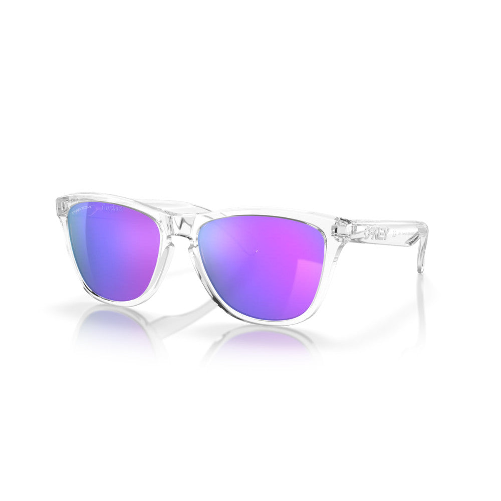 Oakley Frogskins Sunglasses Polished Clear PrizmViolet Square