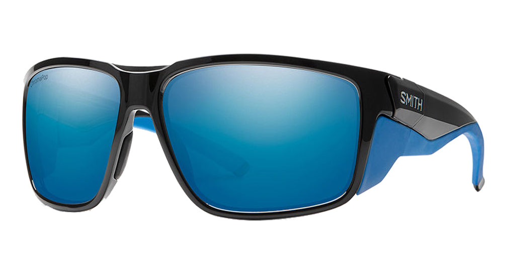 Smith Freespool Mag Polarized Sunglasses Black Imperial Blue Chroma Pop Blue Mirror
