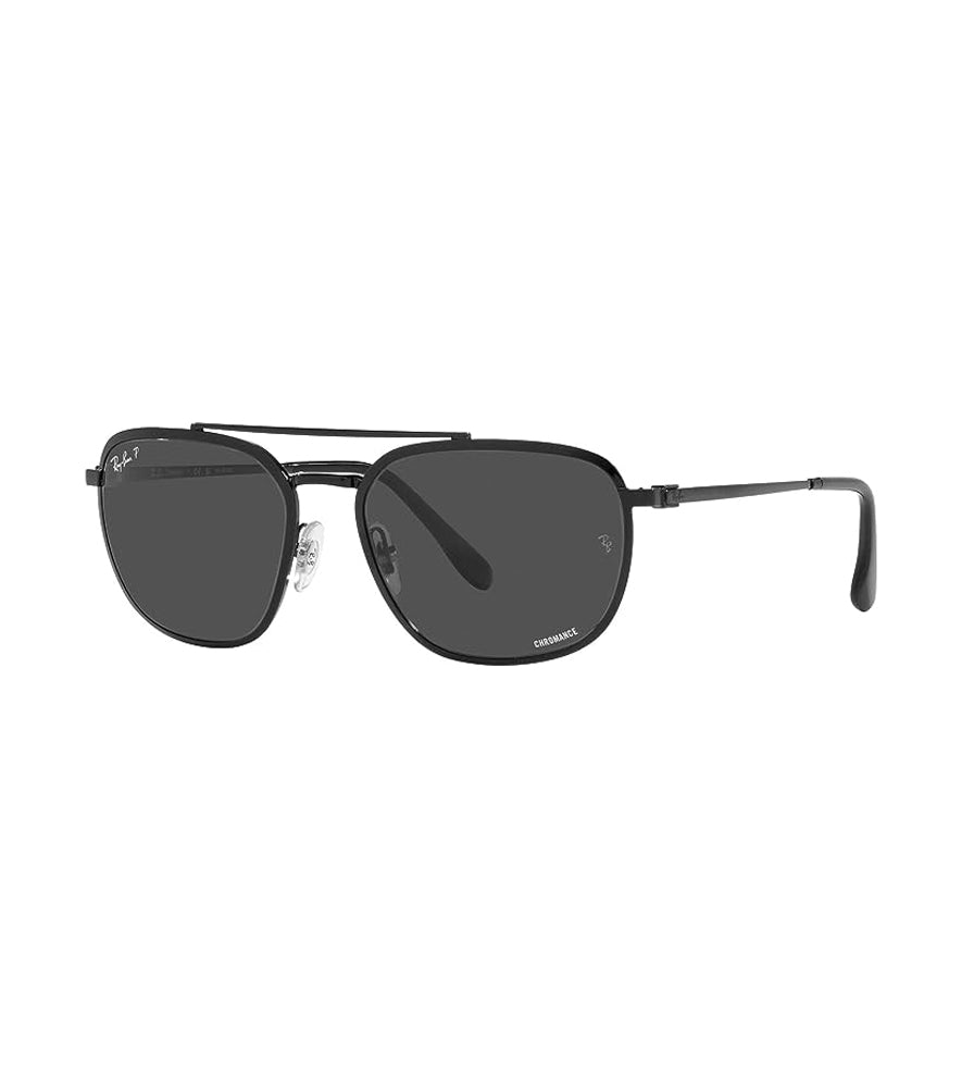 Ray-Ban 3708 Polarized Sunglasses Black Dark Grey