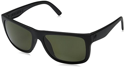 Electric Swingarm Sport Polarized Sunglasses Matte-Black Ohm-Grey Square