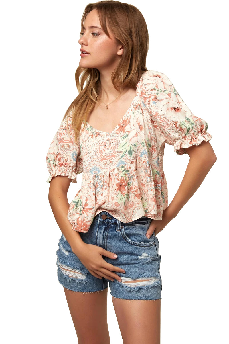 Oneill Isabel Floral Top MUL M