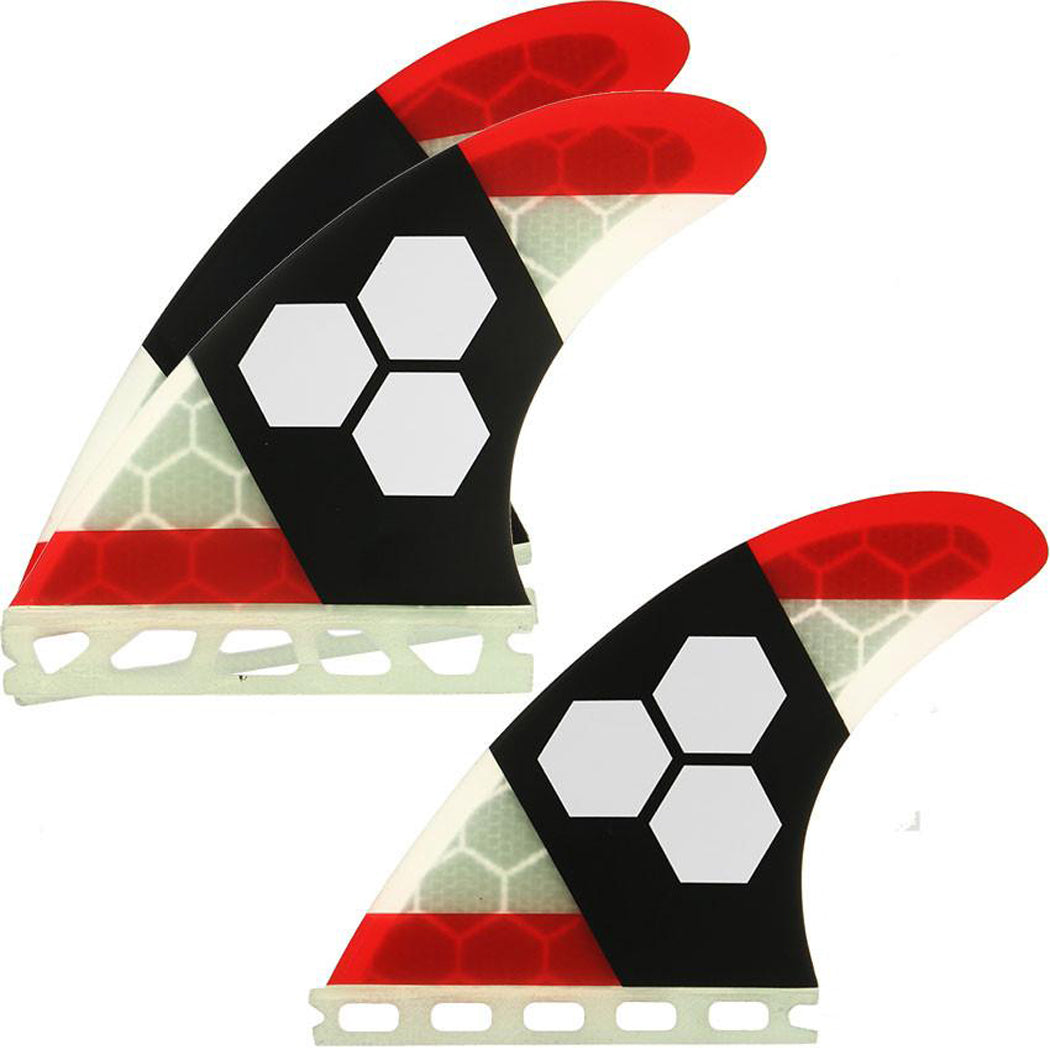 Channel Islands Surfboards RTM Tech 1 Thruster Fin Set Red-Black S