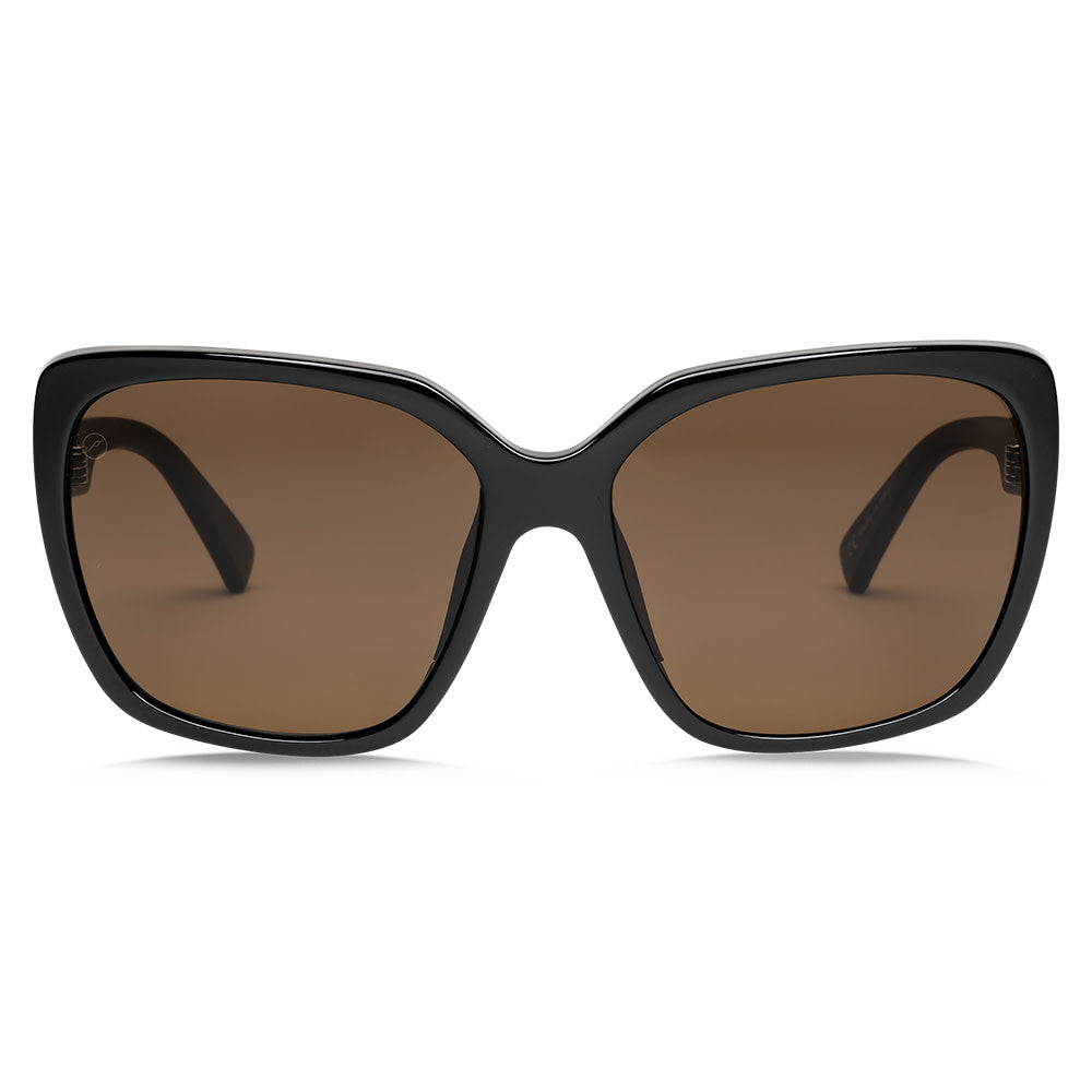 Electric Super Bee Polarized Sunglasses Gloss-Black Ohm-Bronze Oversized