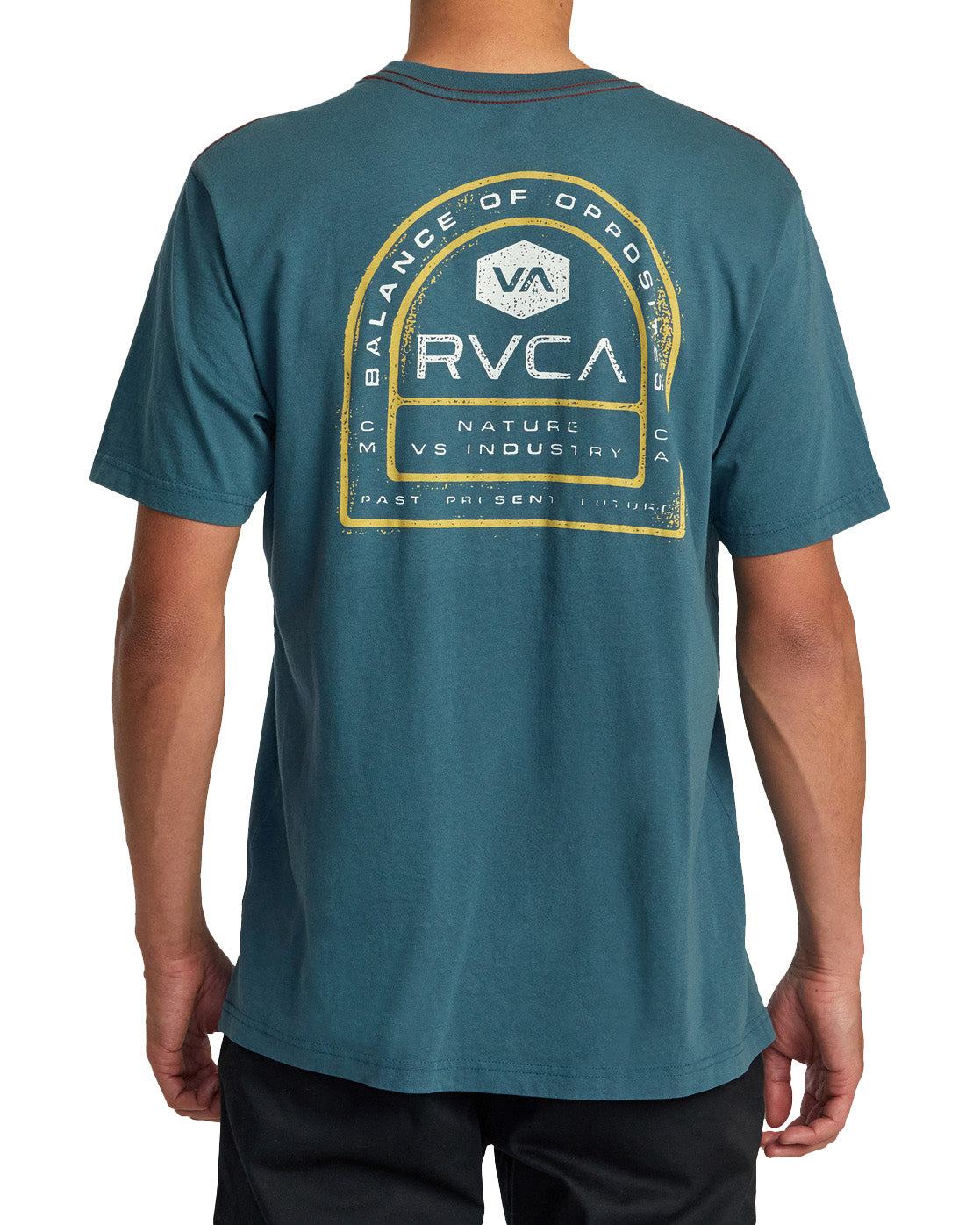 RVCA TRACT SS TEE BRK0-DUCK BLUE M