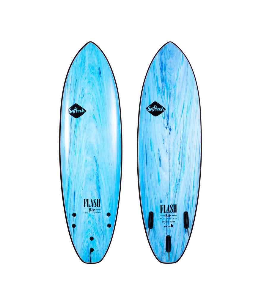 Softech Flash Eric Geiselman Soft Surfboard Aqua Marble 5ft0in
