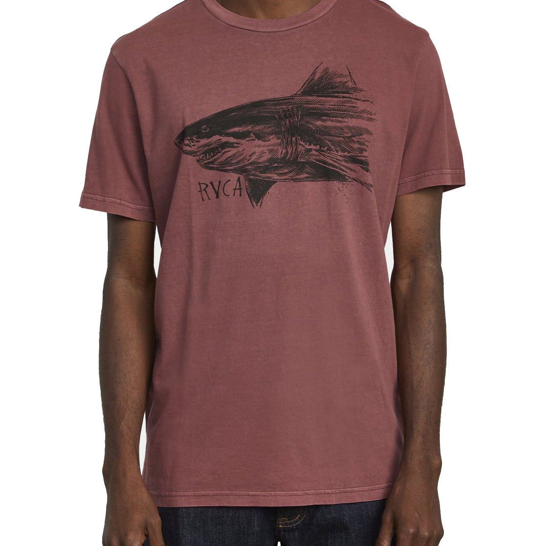RVCA Sea Song SS Tee OXR-OxbloodRed S