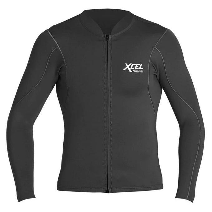Xcel Axis 1.0/0.5mm LS Front Zip Wetsuit Jacket BLK-Black S