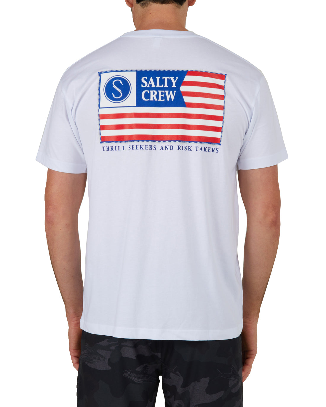 Salty Crew Freedom Flag Mens SS Tee White XL