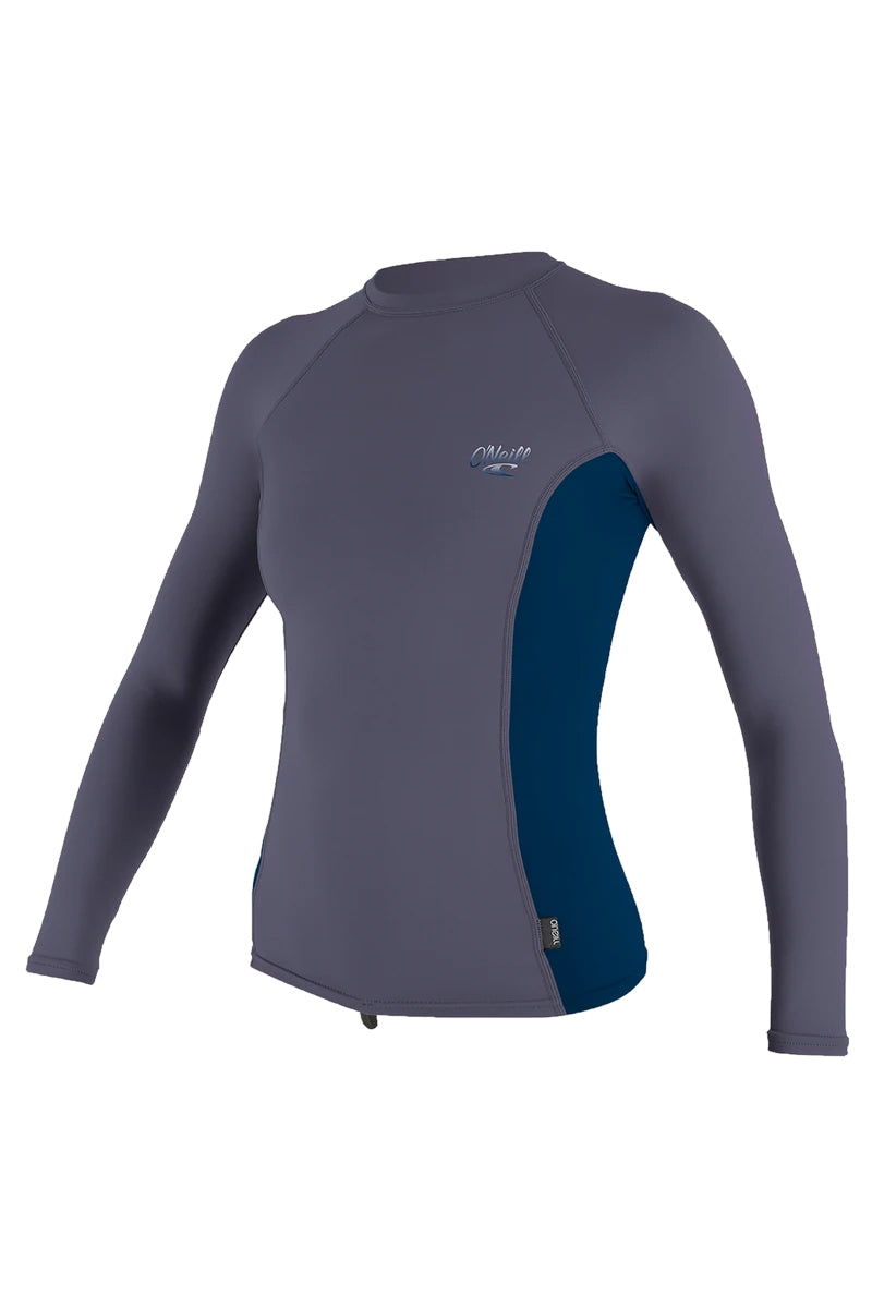 O'Neill Womens Premium LS Rash Guard Abyss-Coolgry L