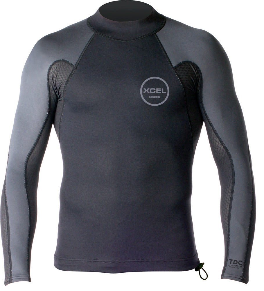 Xcel Axis Neostretch 1.0/1.5mm L/S Wetsuit Jacket Black-Gunmetal S