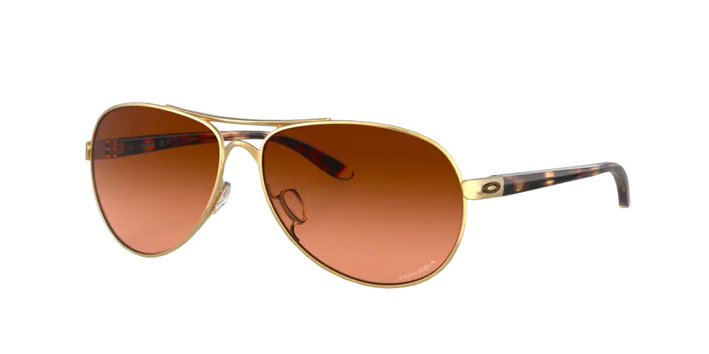 Oakley Feedback Sunglasses PolishedGold PrizmBrownGradient Aviator