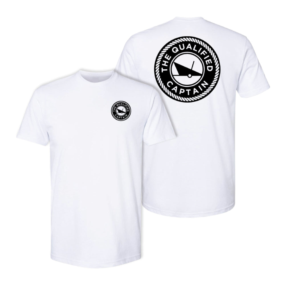 The Qualified Captain Qualified SS Tee White L
