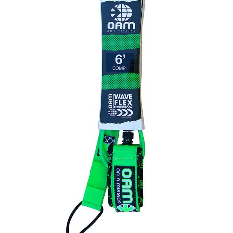 On a Mission Comp Leash Meister Lime Glow 6ft0in