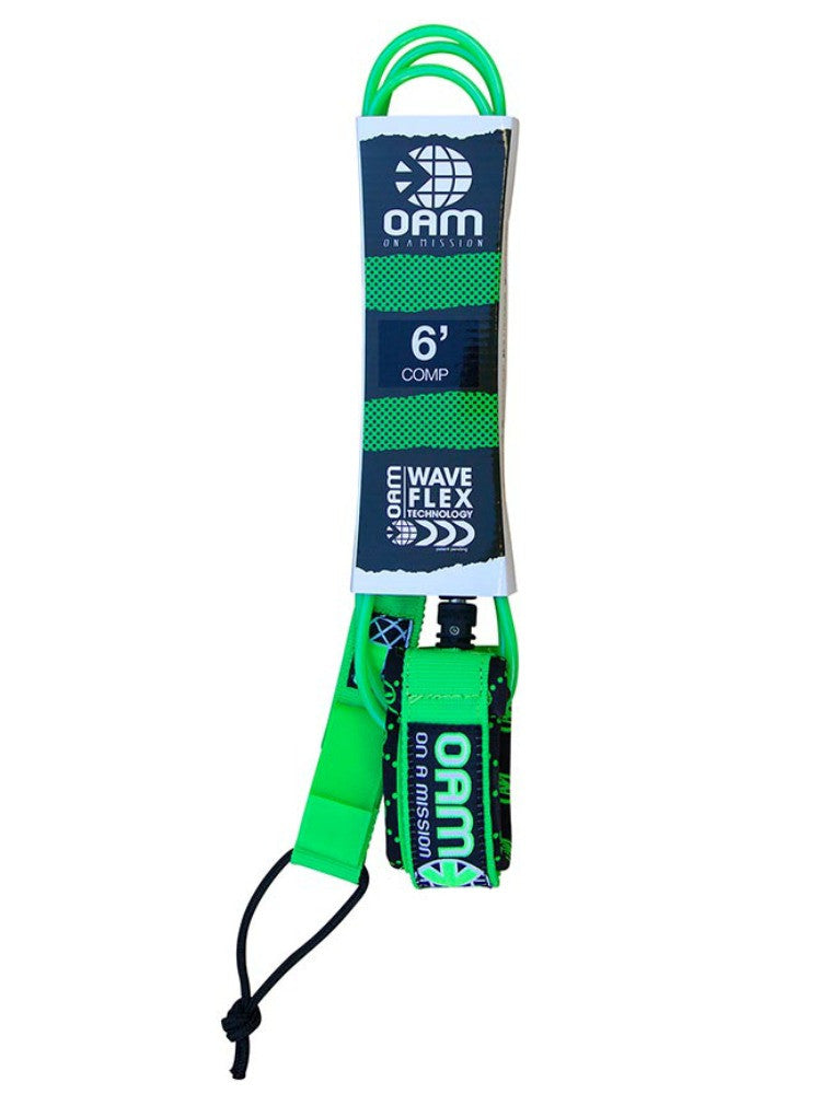 On a Mission Comp Leash Meister Lime Glow 6ft0in
