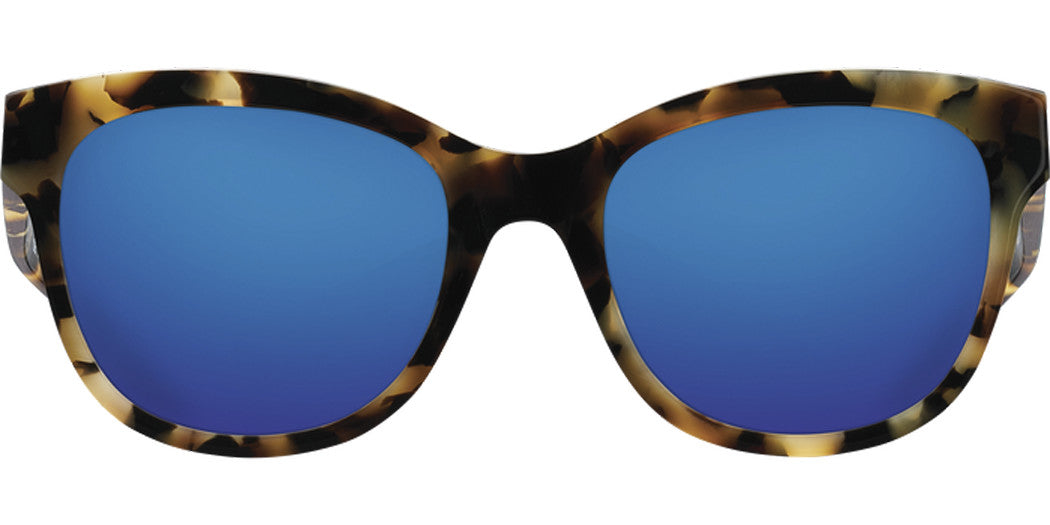 Costa Del Mar Bimini Sunglasses Shiny Vintage Tort Blue Mirror 580G