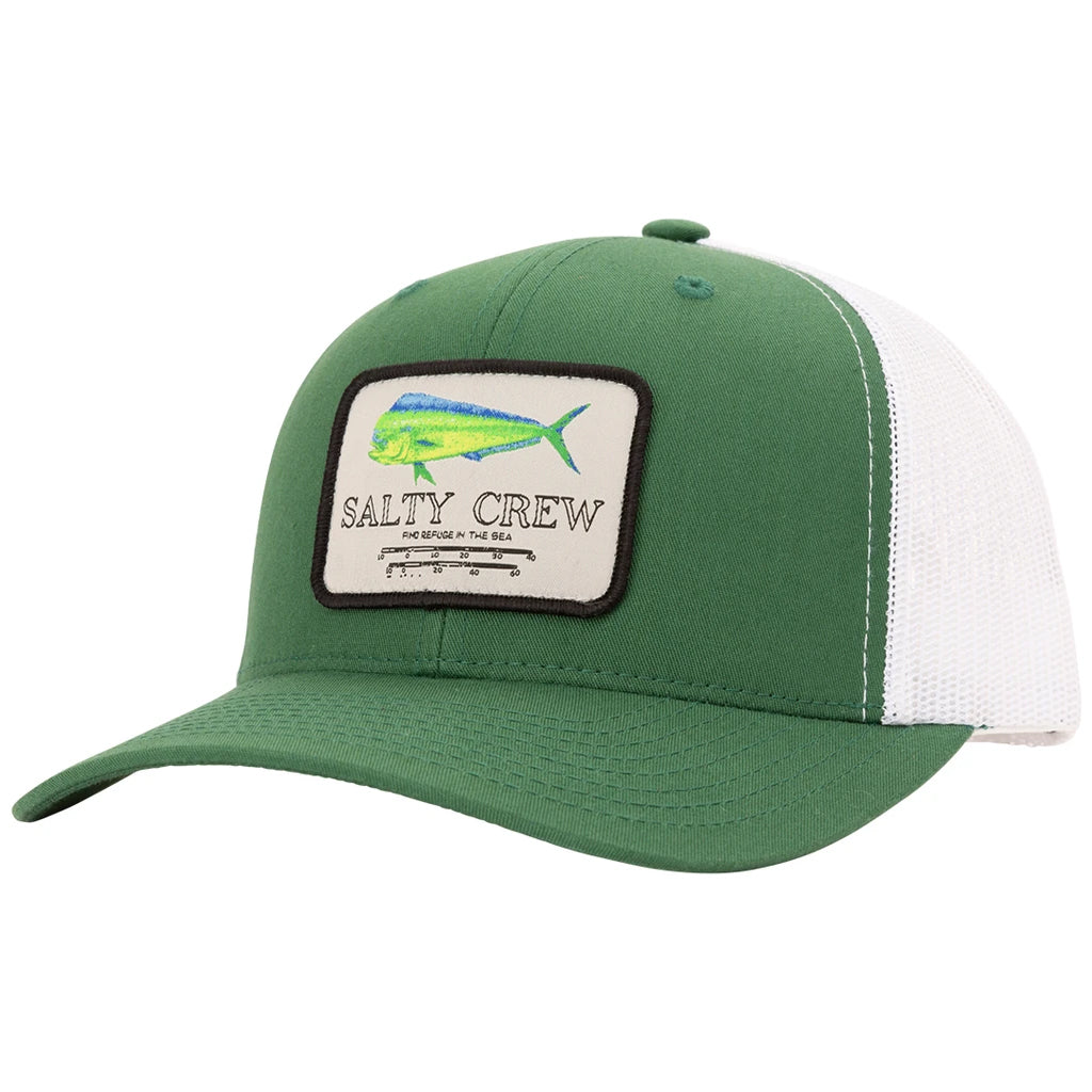 Salty Crew Mahi Mount Retro Trucker Hat Green/White OS