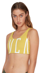 RVCA Solid Crop Bikini Top MUS-Mustard L