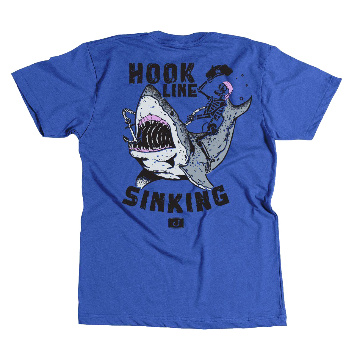 Avid Youth Shark Rodeo T Shirt  RoyalHeather XL
