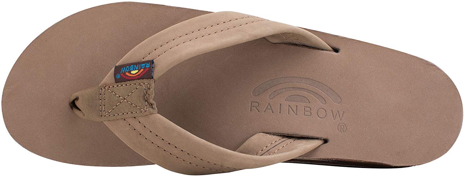 Rainbow Double Layer Narrow Strap Womens Sandal Expresso L