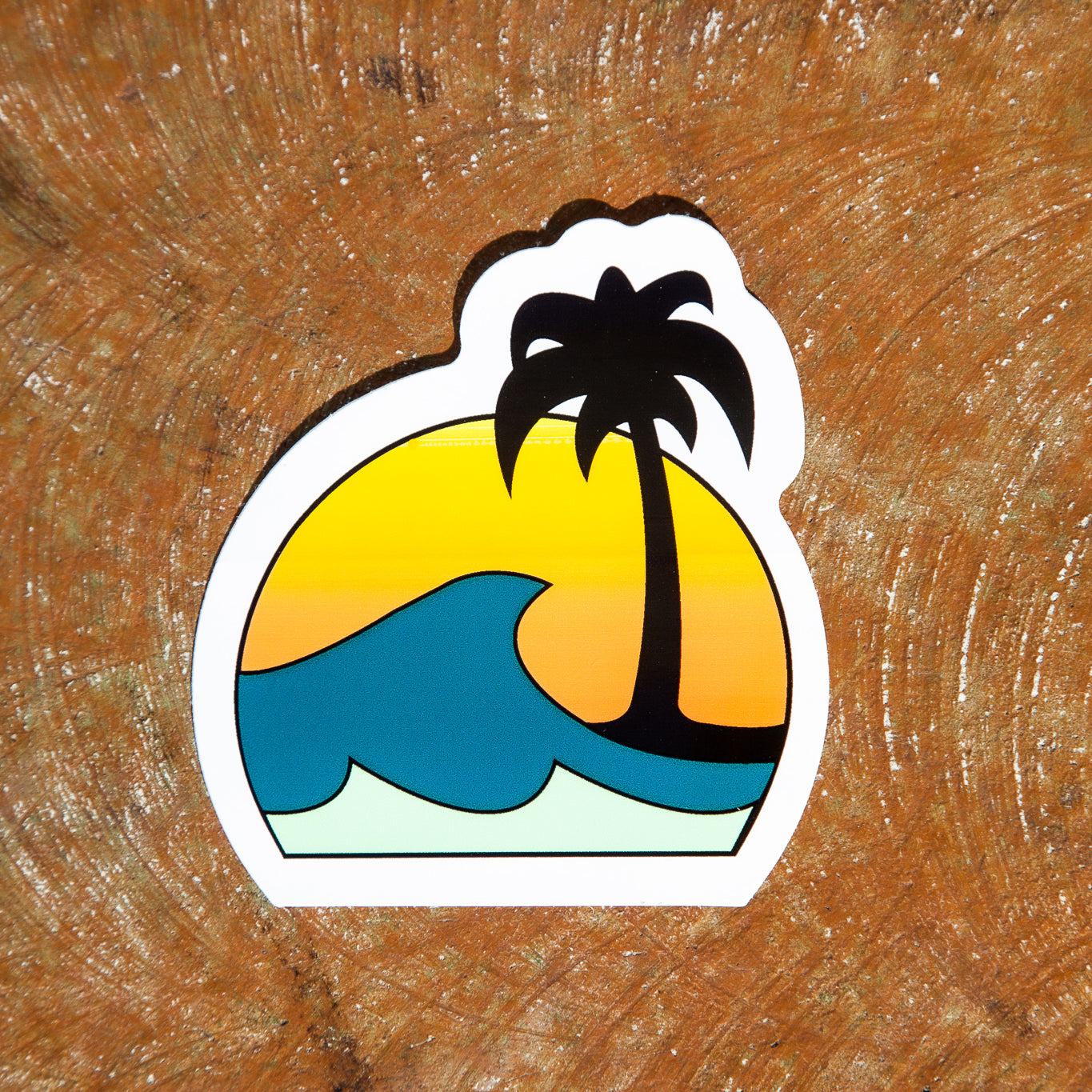 Island Water Sports Palm Sticker Multi 3.75" X 4"