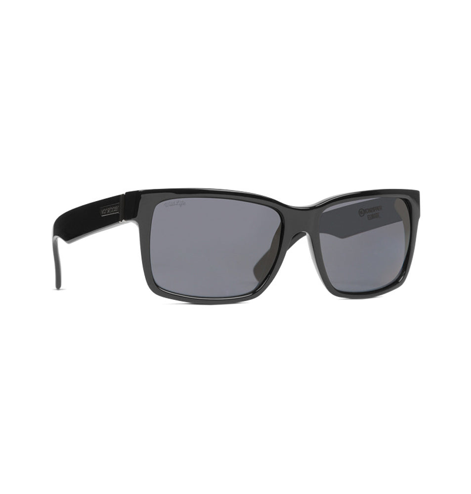 Von Zipper Elmore Sunglasses BlackGlo Vintage Grey Square