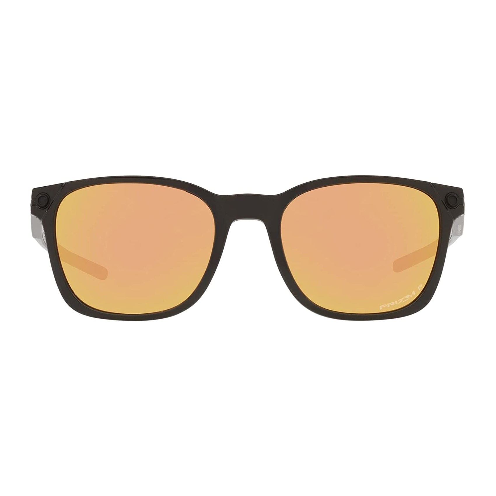 Oakley Ojector Polarized Sunglasses Polished Black PRIZM Rose Gold Square