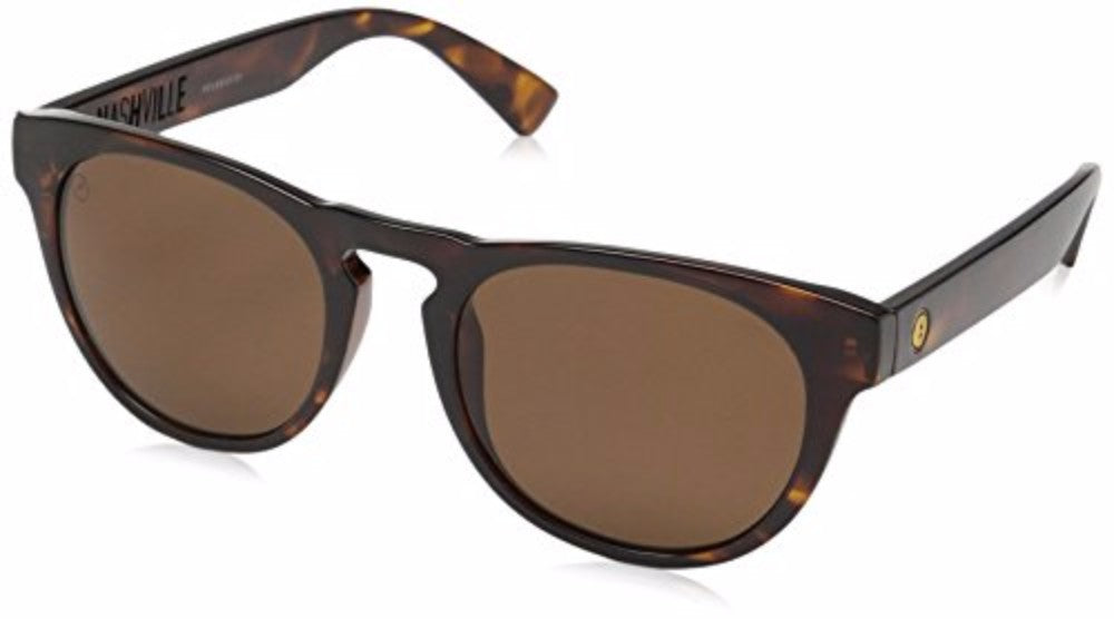 Electric Nashville Polarized Sunglasses Gloss-Tort Ohm-Bronze Round
