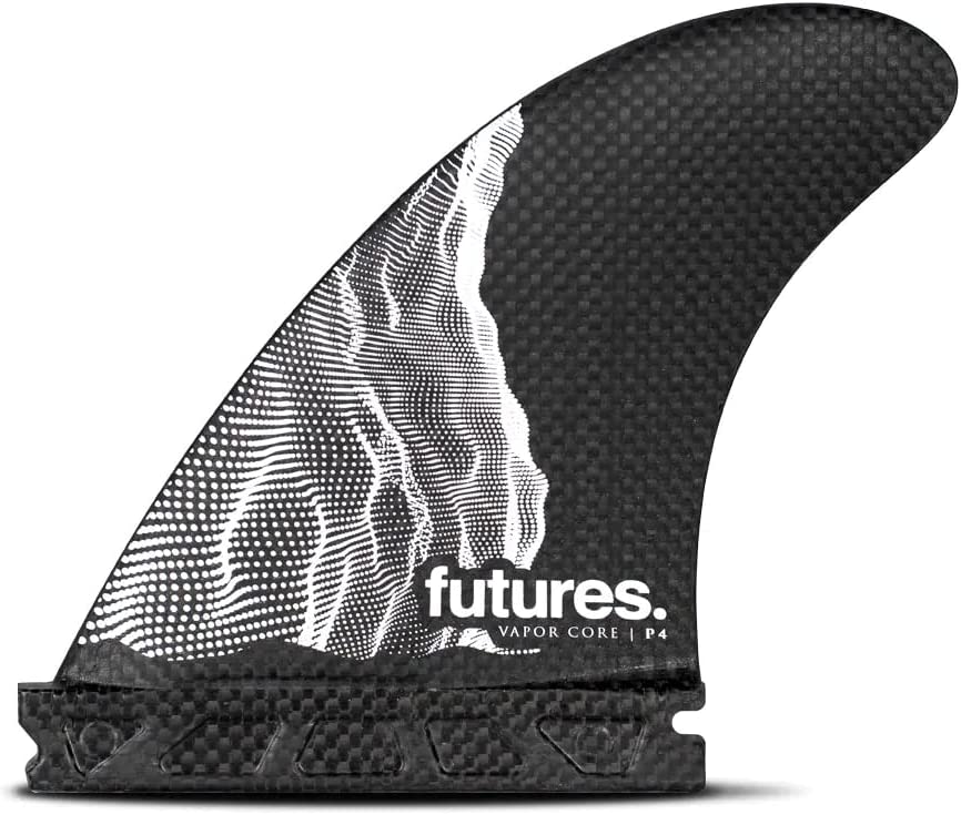 Future Fins P4 Vapor Core Thruster Fins Carbon-White Small