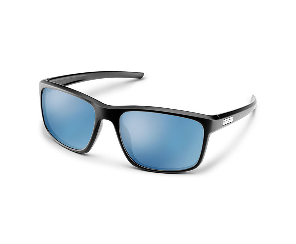 SunCloud Respek Polarized Sunglasses Black BlueMirror Square